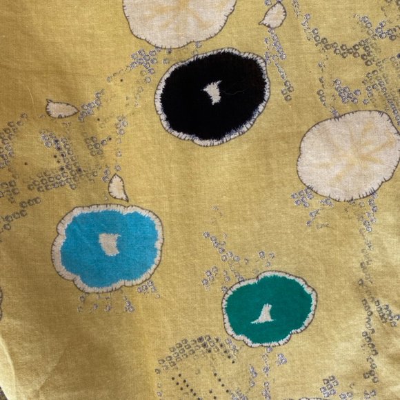 Isda and Co Yellow Spotted Floral Knee Length Skirt - Picture 6 of 10